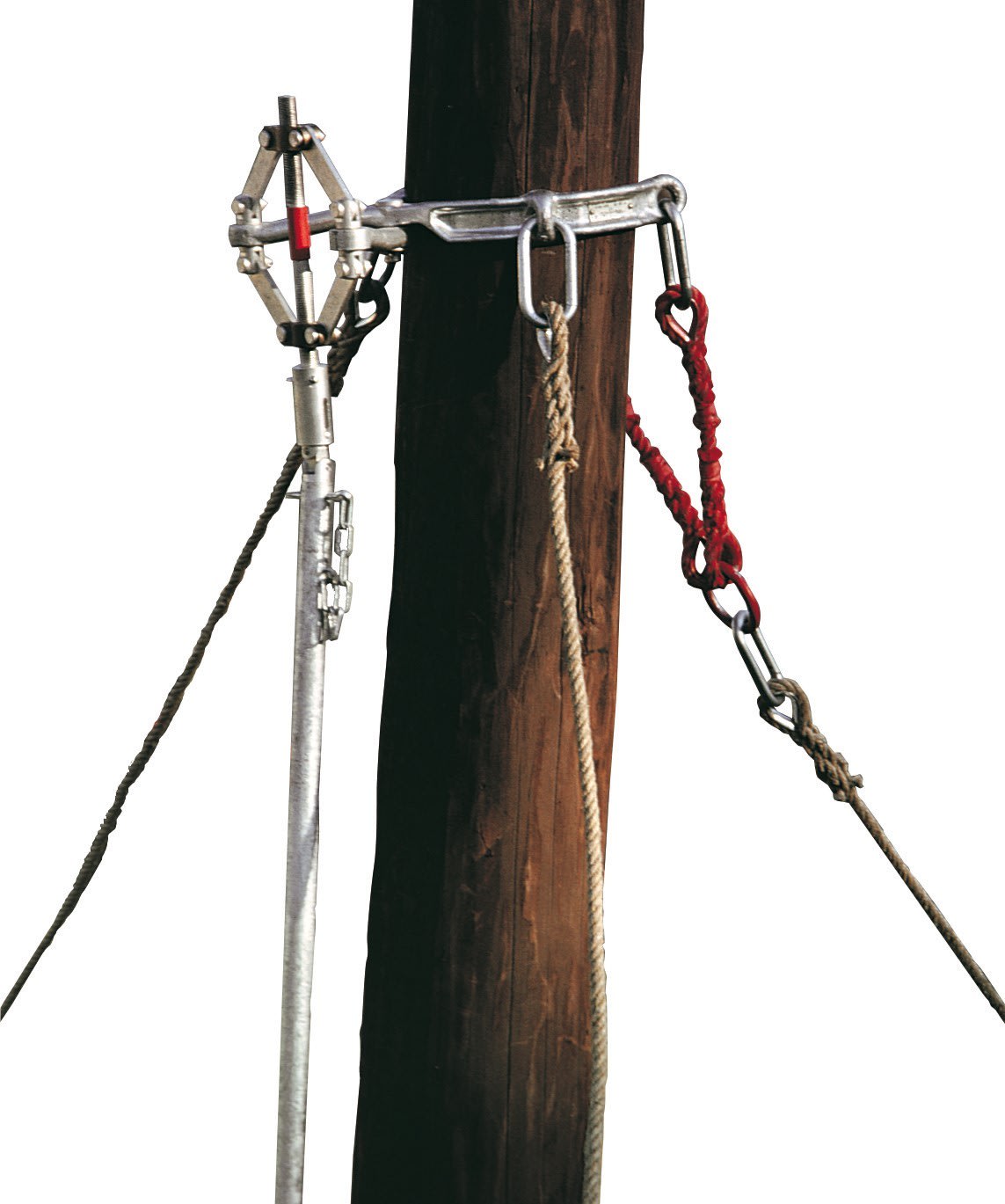 Catu - Haubaneur edf coffret et poignee, pour poteaux bois du sol jusqu'à 8m