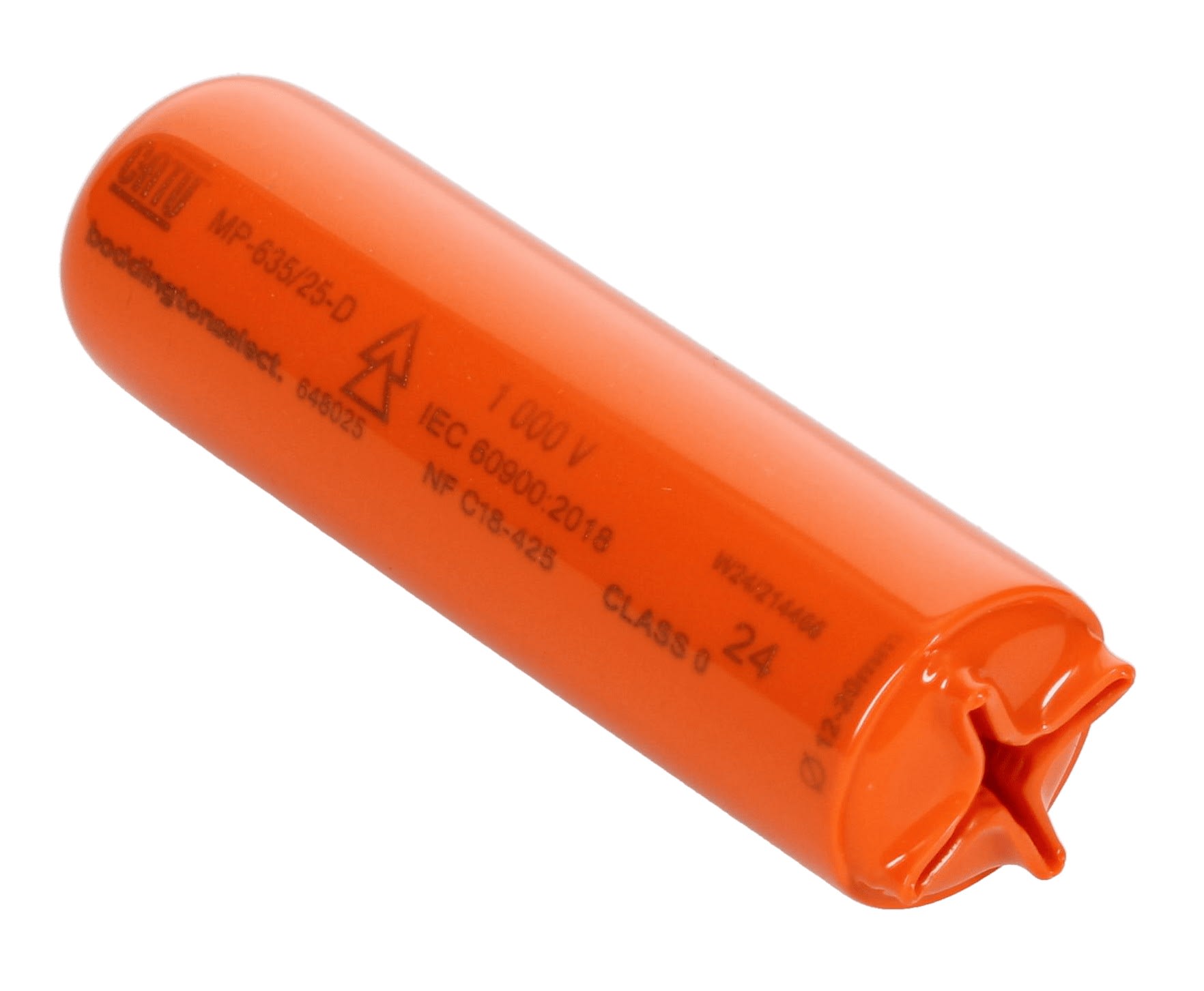 Catu - Manchon isolant pour extrémité de câble. Dim 25 x 110 mm