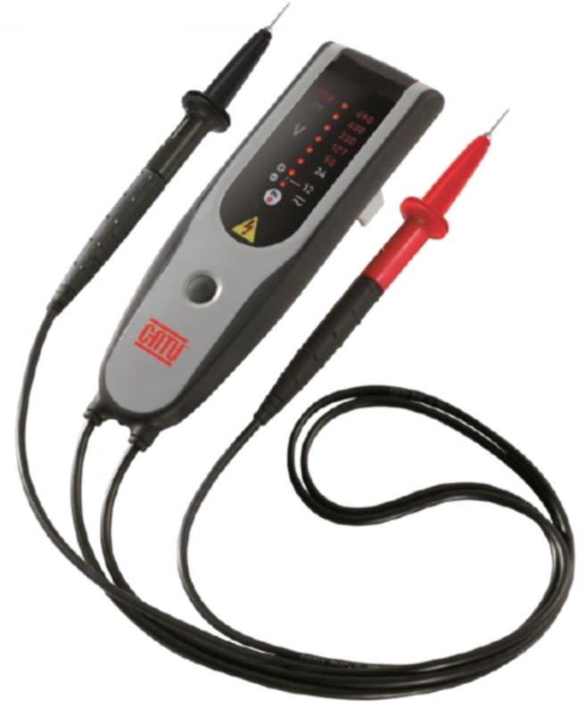 Catu - Détecteur BT LED 750 V pointes Ø 2 mm (7 seuils) : 12-690 V AC/12-750 V DC