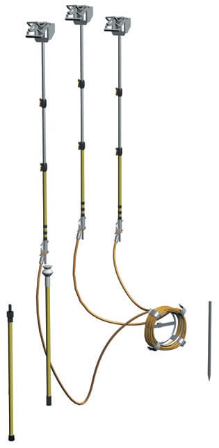 Catu - Perche télescopique métallique 3 éléments pour ensemble Nevers.