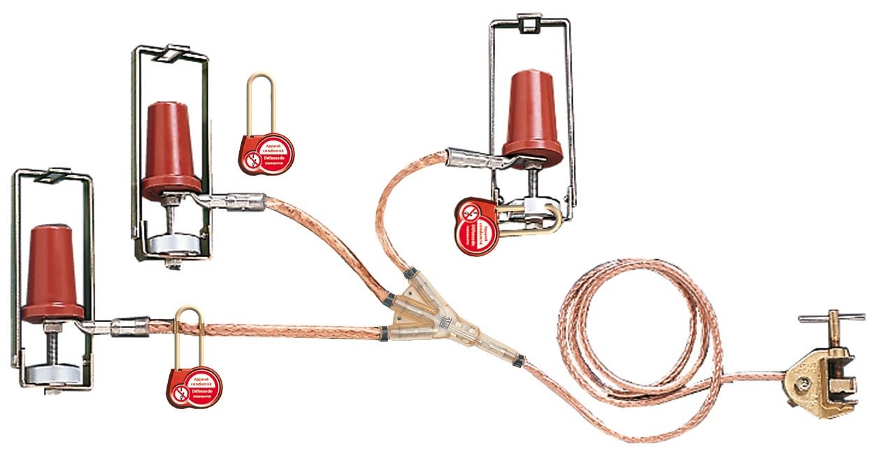Catu - Dispositif de mise à la terre pour prises embrochables 400 A. Icc: 12,5 kA/1s