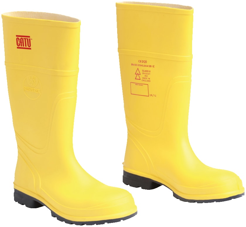 Catu - Bottes isolantes classe 2 (17 000 V AC), testées 20 kV, jaune, taille 46