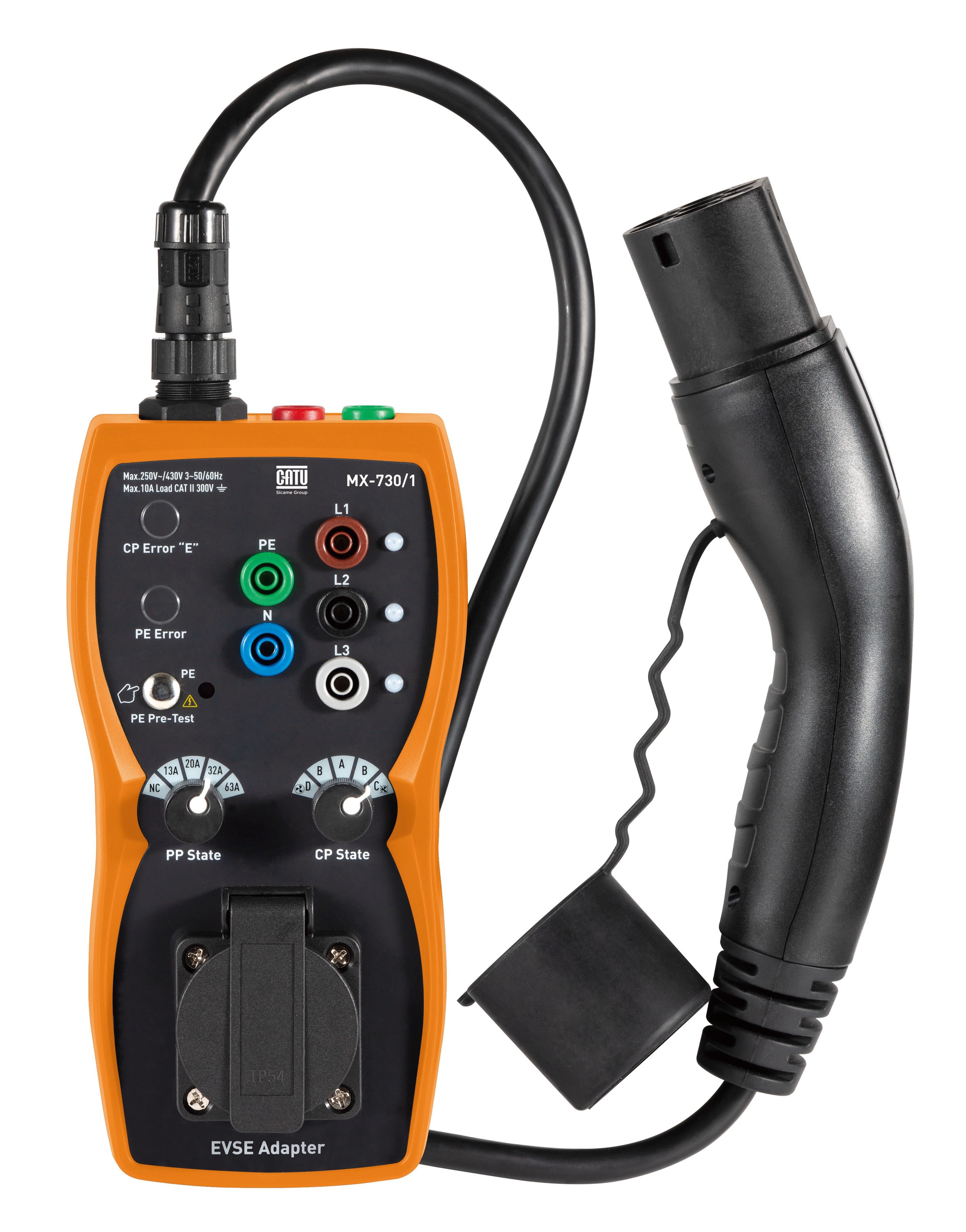 Catu - Adaptateur de testeur pour station de recharge de véhicules électriques