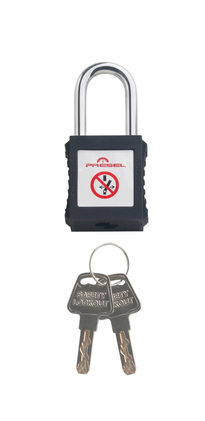 Catu - cadenas plastique noir anse metal 6mm clé identique A1