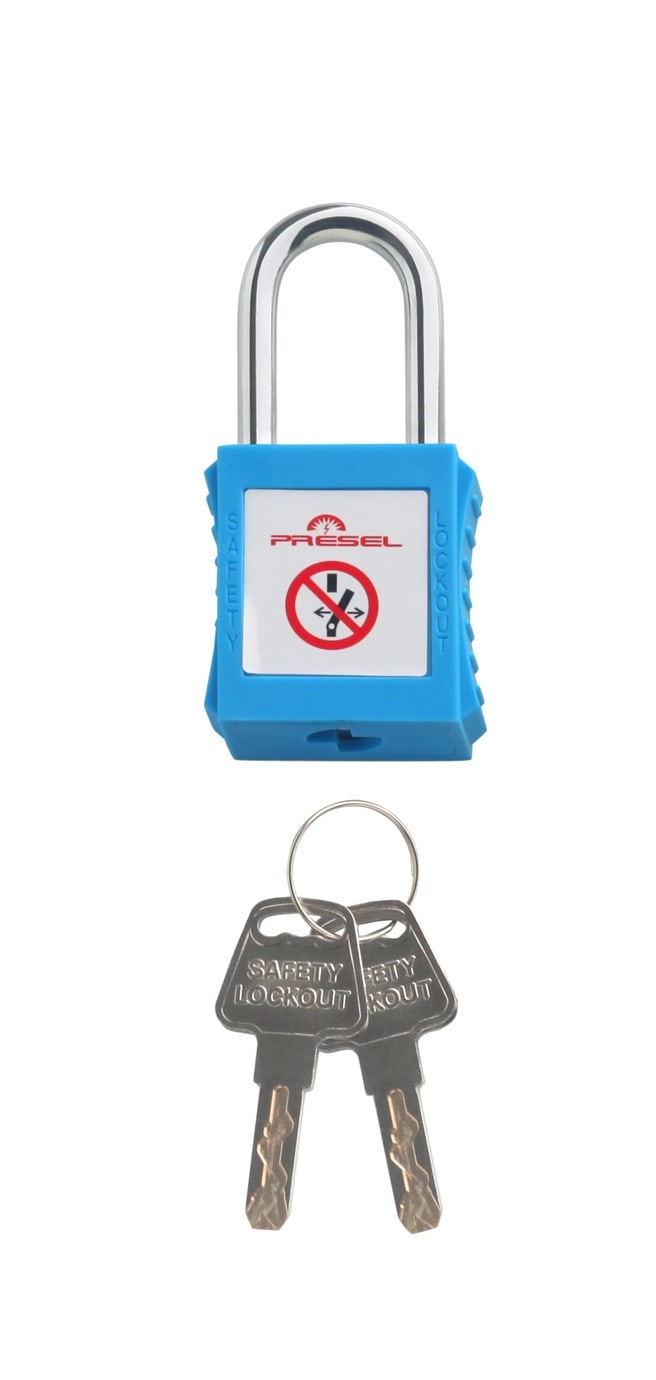 Catu - cadenas plastique bleu anse metal 6mm clé identique A1