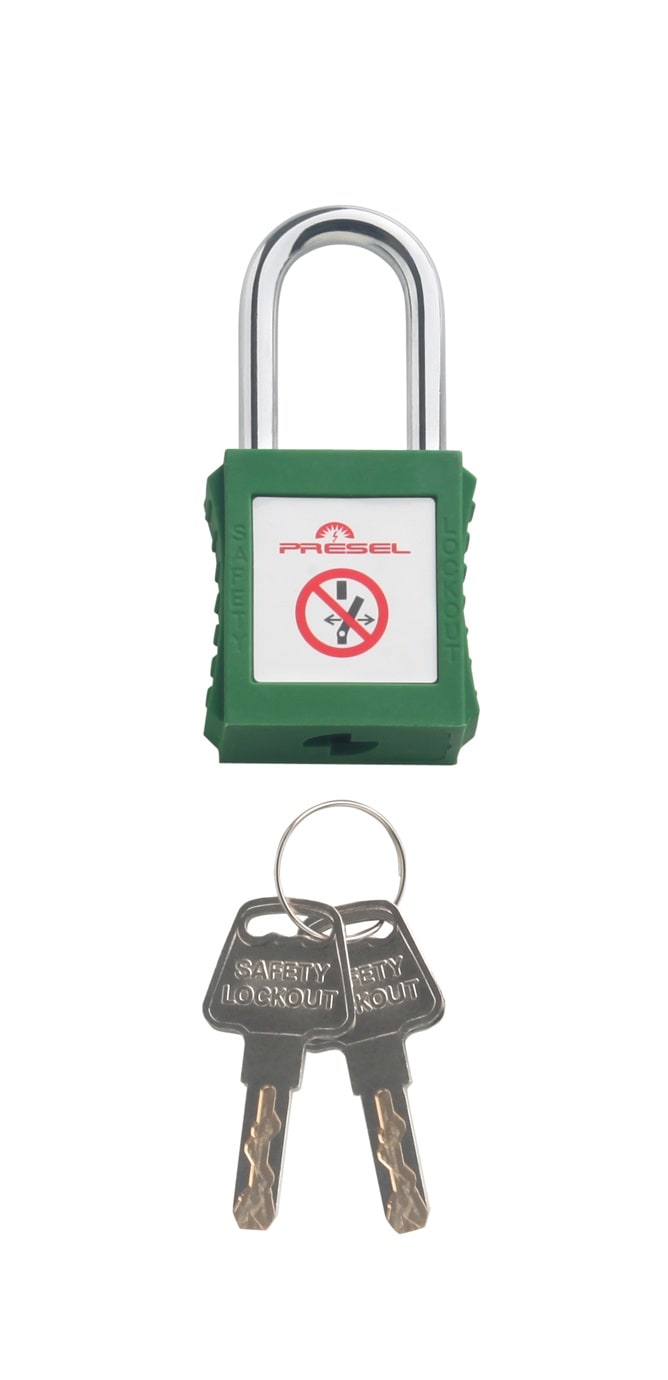 Catu - cadenas plastique vert anse metal 6mm clé identique A4