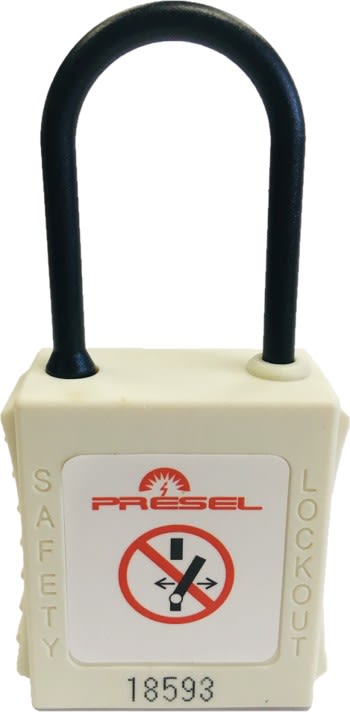 Catu - cadenas plastique blanc anse nylon 4mm clé aléatoire Z