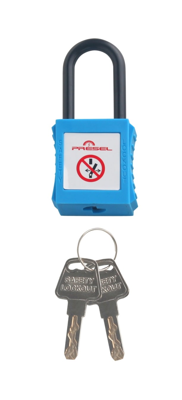 Catu - cadenas plastique bleu anse nylon 6mm clé aléatoire Z