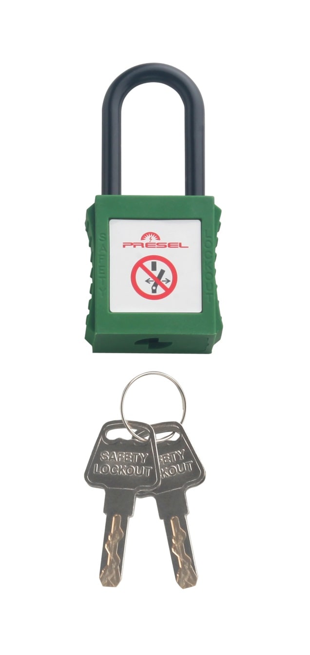 Catu - cadenas plastique vert anse nylon 6mm clé aléatoire Z