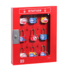 Catu - Armoire murale métal rouge pour rangement cadenas.