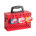 Catu - Boîte de consignation de groupe rouge pour stockage des clés des cadenas .