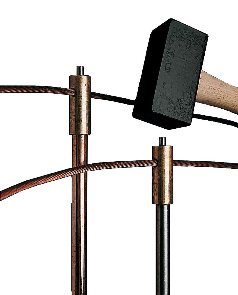 Catu - tete a frapper avec temoin pour piquet de terre diametre 16 et 17mm