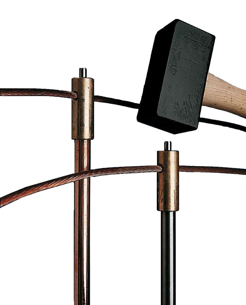 Catu - tete a frapper avec temoin pour piquet de terre diametre 16 et 17mm