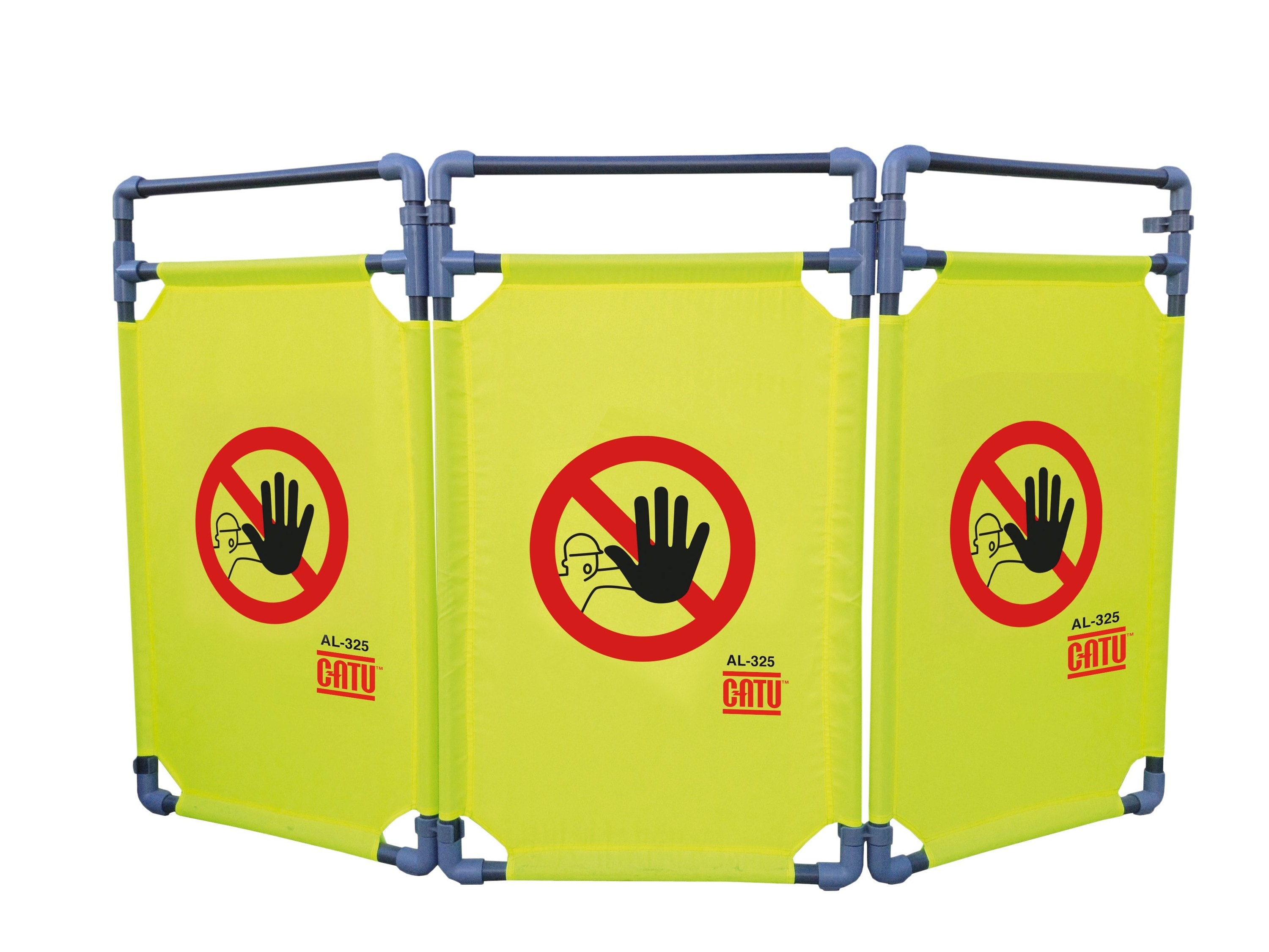 Catu - Barrière d'intervention d'intérieur 3 panneaux 1,71 x 1 m, structure Ø 26 mm.