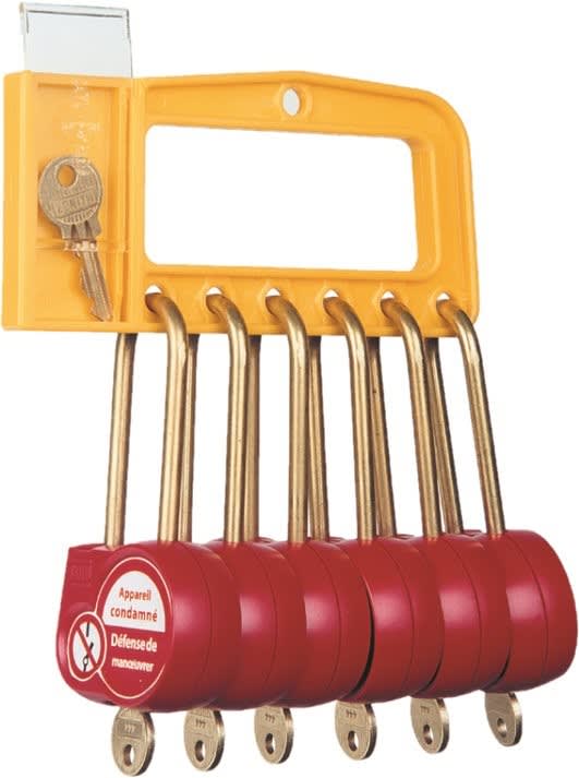 Catu - Poignée 6 cadenas 70mm diamètre 6mm clé identique 111.