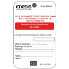 Catu - Etiquette de pré-identification de câble ENEDIS. Matière plastique. 75x120mm.