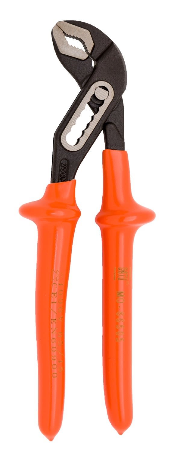 Catu - Pince multiprise isolée double crémaillère. Longueur250 mm. Ouverture 33 mm