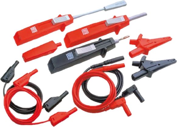 Catu - 2 pointes de touche, 1 fusible de sécurité 1 A, cordon longueur 1,20 m