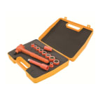 Catu - Kit d'outils de serrage isolés 3/8", clé à cliquet, rallonge et 20 douilles