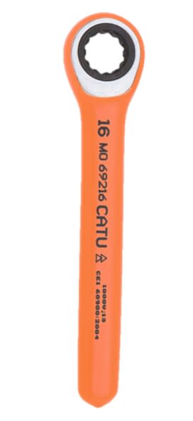 Catu - Clé réversible à cliquet isolée 12 pans de 17 mm