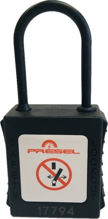 Catu - cadenas plastique noir anse nylon 4mm clé aléatoire Z