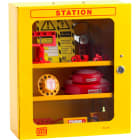 Catu - Armoire murale métal jaune pour rangement accessoires de consignation