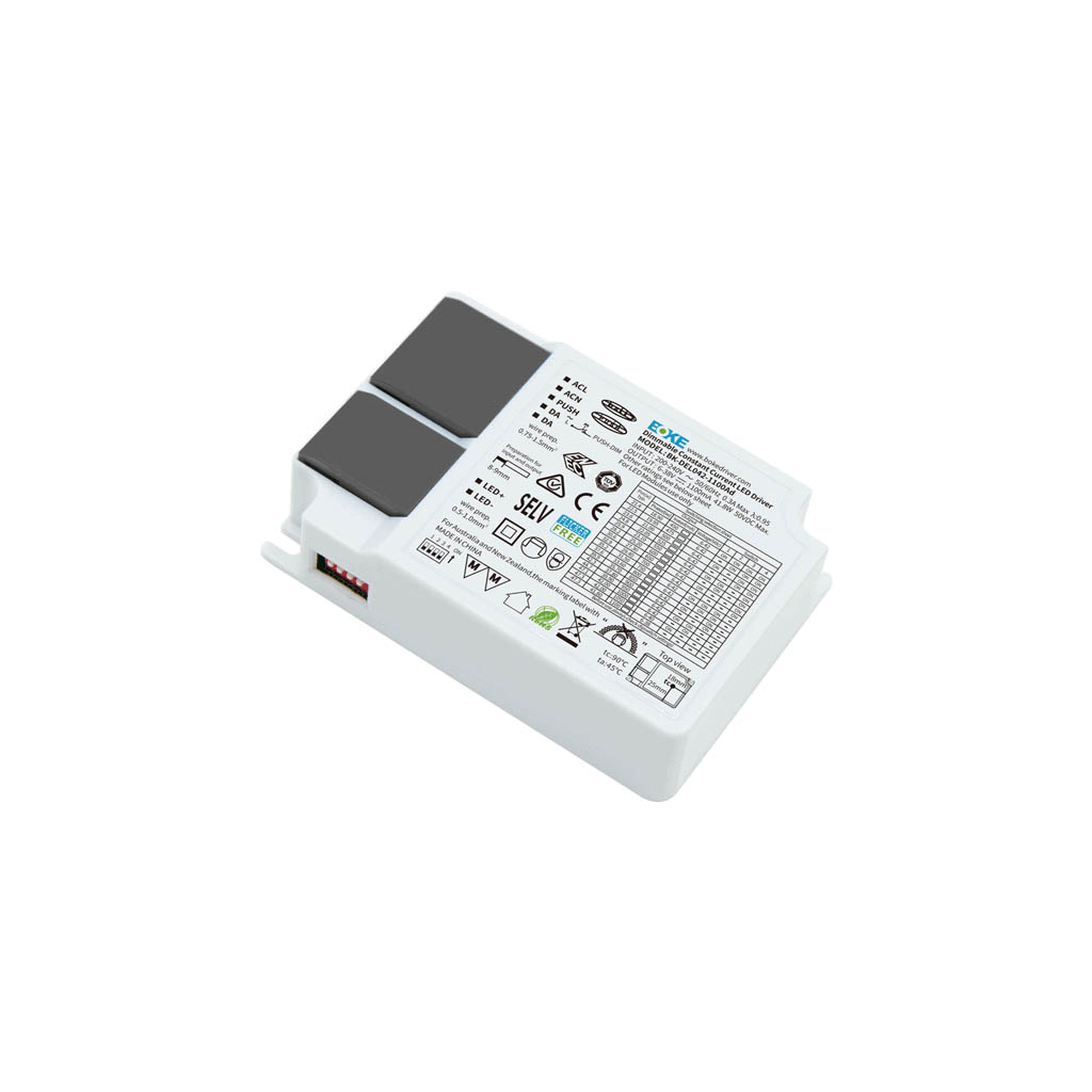 Be-Led - ALIM-CC800/2000mA-34/60W-6/42V-IP20-BOKE-DALI PUSH DIM