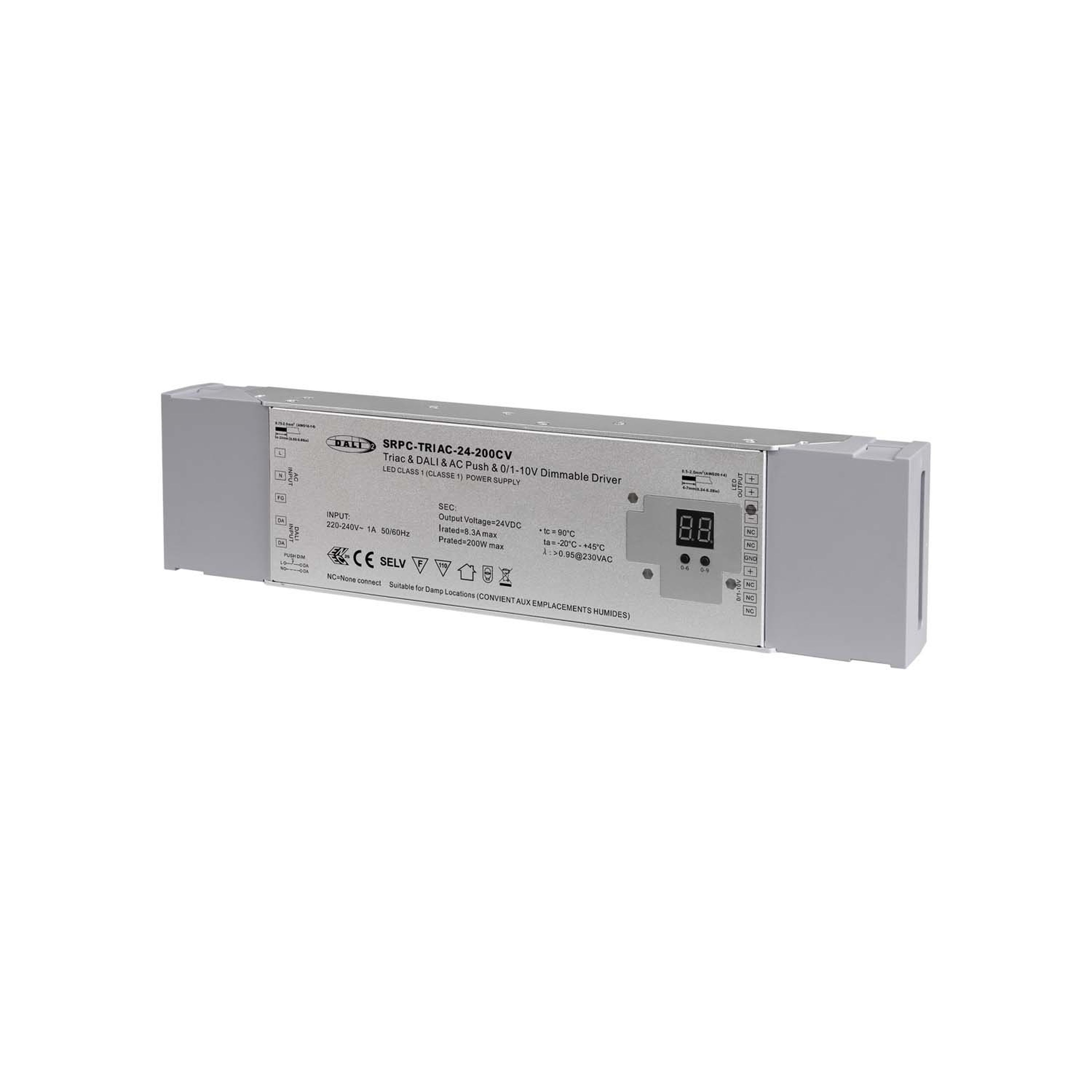 Be-Led - ALIM-CV24V-200W-IP20-BELED-TRIAC-DALI-PUSH-0/10V