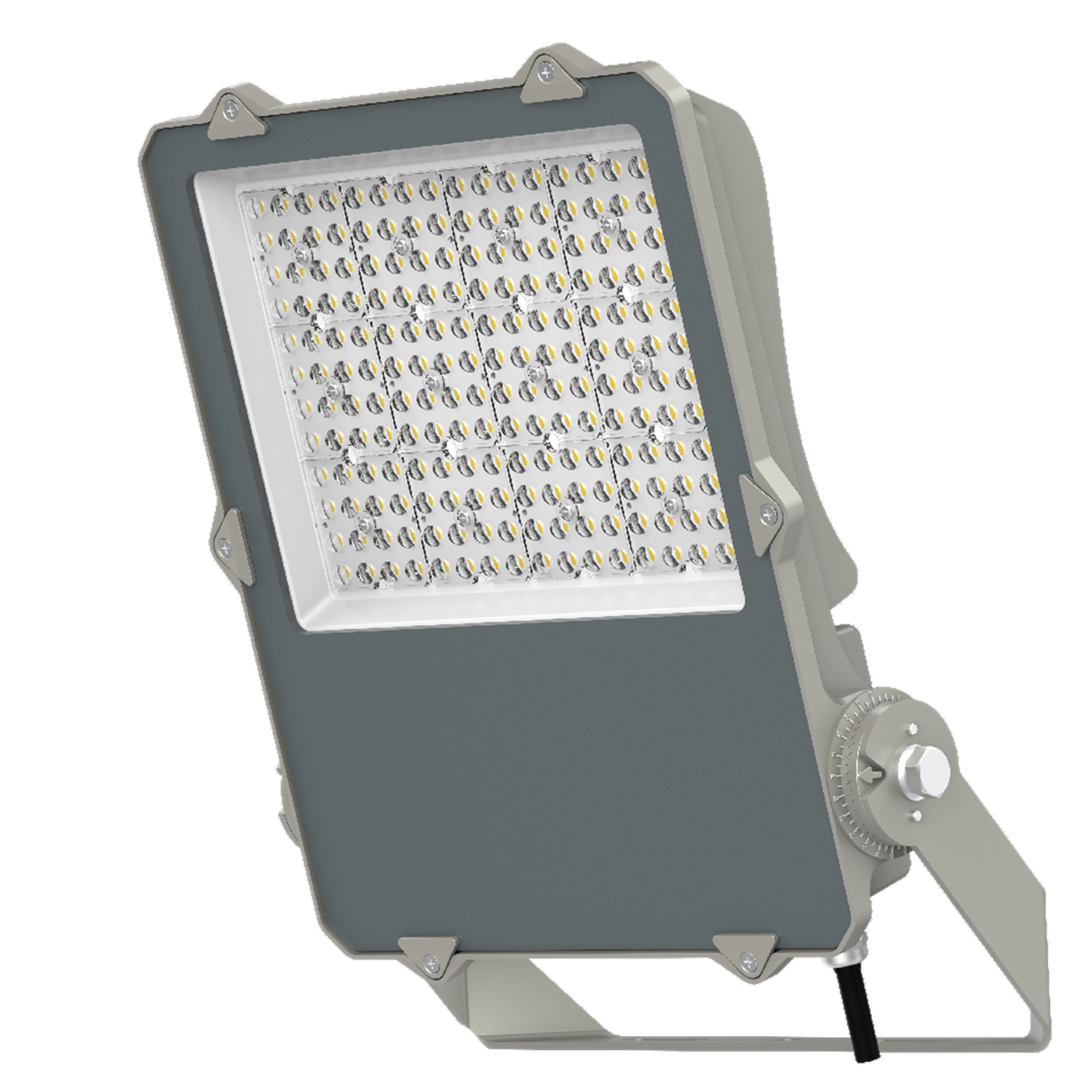 Be-Led - PROJECTEUR TECH ASYM-100W-3000K-IP65-GRIS