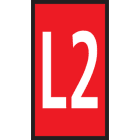 Hellermanntyton - Repères WIC2 Rouge, Ø 2,8 à 3,8 mm, section 1,5 à 5,5 mm², marquage L2
