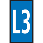Hellermanntyton - Repères WIC0 bleu, Ø 0,8 à 2,2 mm, section 0,15 à 0,75 mm²,marquage L3