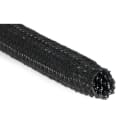 Hellermanntyton - Gaine tressée antibruit noire HEGSAS20BK diamètre 20 mm, rouleau de 50m