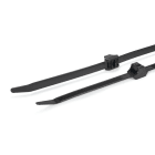 Hellermanntyton - Lanière double 330x12.7 mm sur goujon Ø6 mm en PA66HIRHSW noir - DCT9