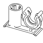 Hellermanntyton - Clip pour goujon Ø 6mm pour gaine annelée Ø 7.5mm en PA66HIRHS noir - CTC7.5SBS6