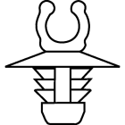 Hellermanntyton - Clip à pied sapin pour trou Ø 7 mm et pour câble Ø 5 mm en PA66 noir - PC5DP7S