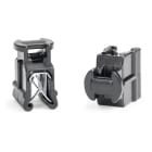 Hellermanntyton - ATSEC35 - Clip noir pour bord de tôle avec insert métallique
