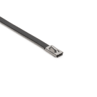 Hellermanntyton - Collier métallique recouvert 362x4.6 mm en Inox 316 noir - MBT14SFC