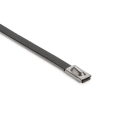 Hellermanntyton - Collier métallique recouvert 521x4.6 mm en Inox 316 noir - MBT20SFC