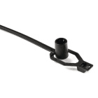 Hellermanntyton - Collier fixation 190 x 4.6 pour goujons de diamètre 5 mm en PA66 Noir - T50RS5