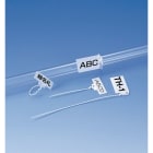 Hellermanntyton - Collier de serrage avec plaque d'identification, blanc, longueur 100 mm