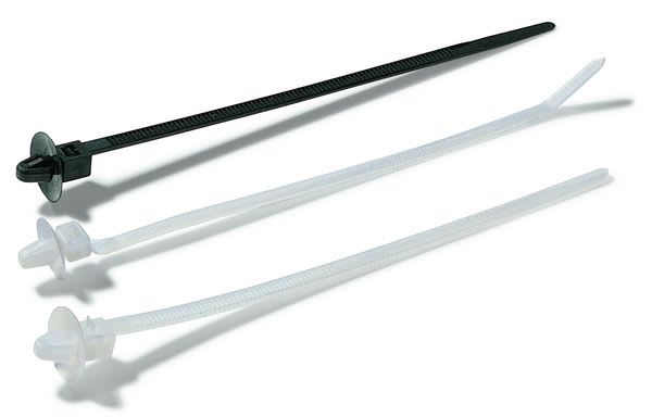 Hellermanntyton - Lanière de fixation avec pied ancre 160x5 mm en PA66HS Noir - T50SD6