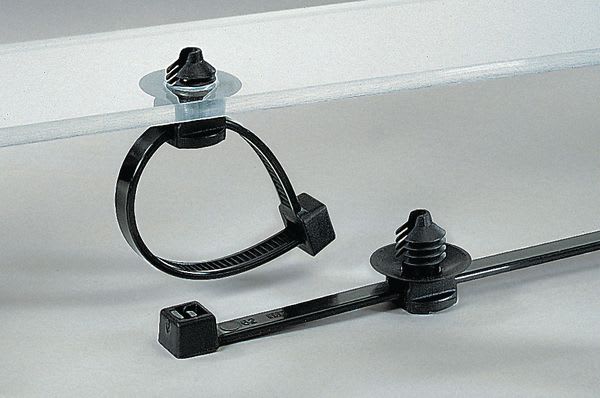Hellermanntyton - Collier à pied sapin 300x7.6mm en PA66 Modifié chocs noir - T120IFT9