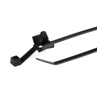 Hellermanntyton - Lanière à pied ancre 209x4.7mm Ø 6.3 à 6.5 mm en PA66HS noir -T80RSF65