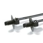 Hellermanntyton - Lanière de fixation 170x5mm à pied sapin trou Ø6.3-7mm en PA66HIRHS noir-T50SDP6