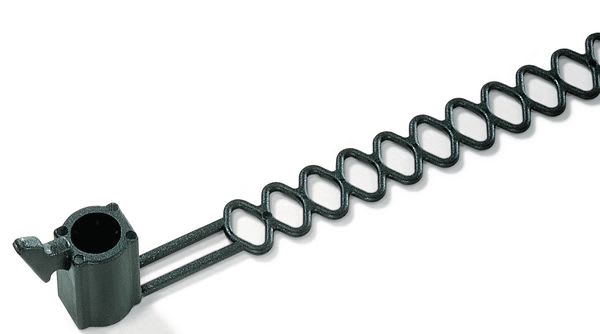 Hellermanntyton - Lanière de fixation ajouré pour goujon 110x10mm en PA66 noir - FBB100M