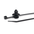Hellermanntyton - Lanière avec pied sapin 150x3.5mm Øtrou 6.4 à 7.1mm en PA66HS noir - T30RFT6LG