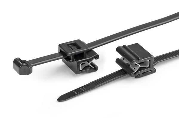 Hellermanntyton - Lanière de fixation pour bord de tôle 200 x 4.6 mm en PA66HIRHS noir-T50SOSEC5B