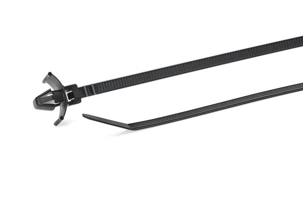 Hellermanntyton - Lanière avec pied sapin 228x4.6mm pour trou 12.2x6.2mm en PA66 noir - T80RFT6x12