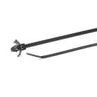 Hellermanntyton - Lanière avec pied sapin 228x4.6mm pour trou 12.2x6.2mm en PA66 noir - T80RFT6x12