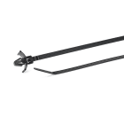 Hellermanntyton - Lanière avec pied sapin 228x4.6mm pour trou 12.2x6.2mm en PA66 noir - T80RFT6x12